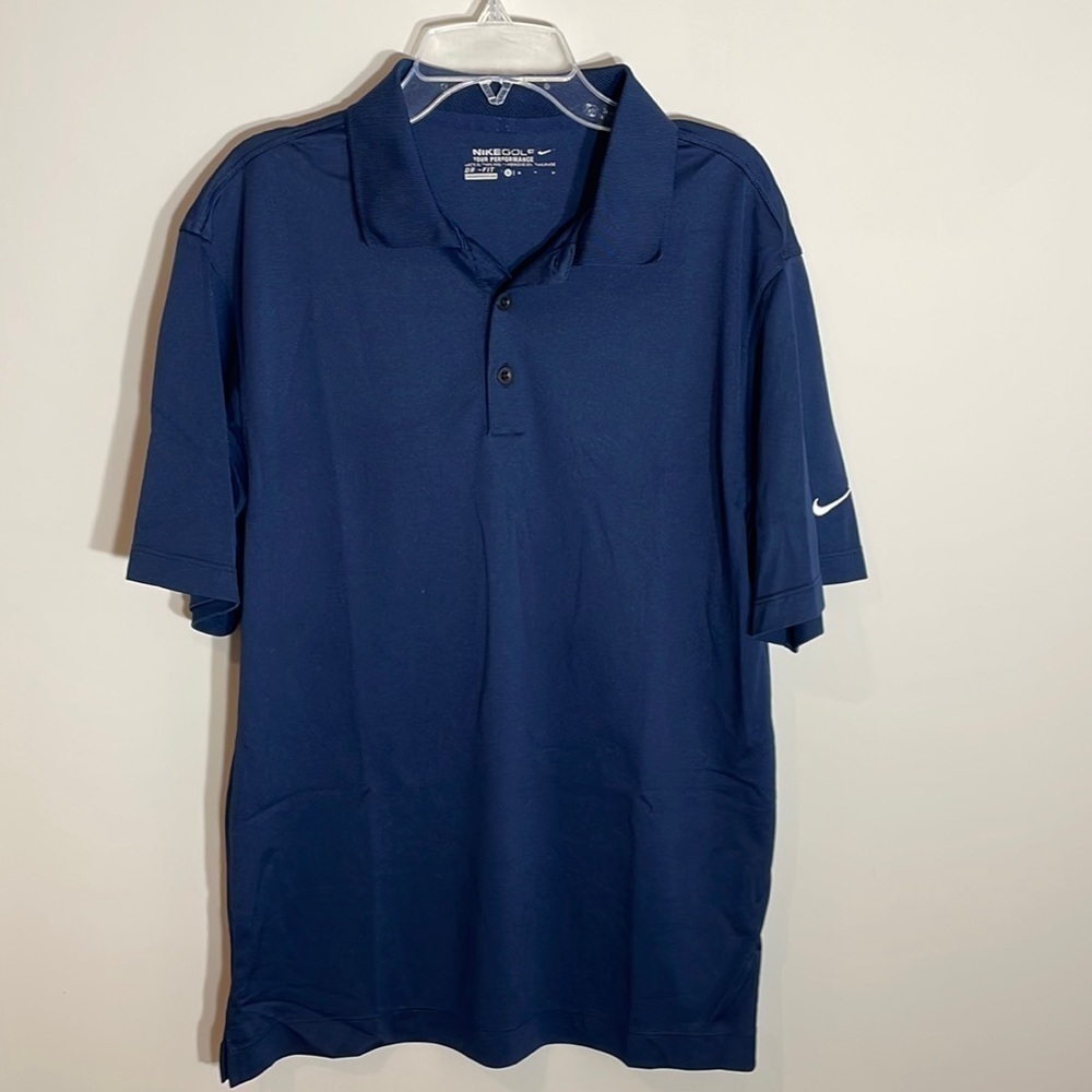 Nike navy Dri-fit golf shirt